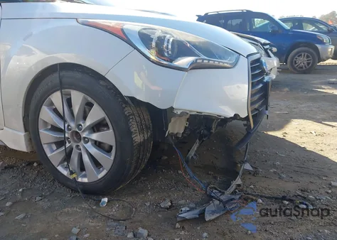 2016 Hyundai Veloster Turbo z USA, uszkodzony, nr VIN KMHTC6AE3GU267939